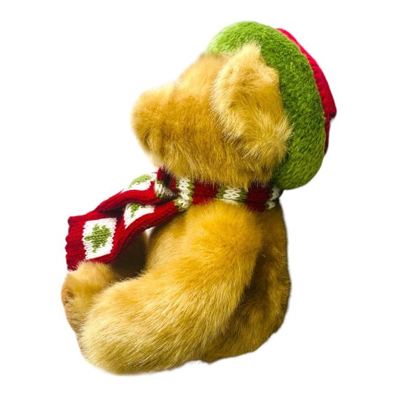 2003 Dillard's Christmas Brown Plush Teddy Bear with Knit Scarf & Hat - Picture 6 of 10